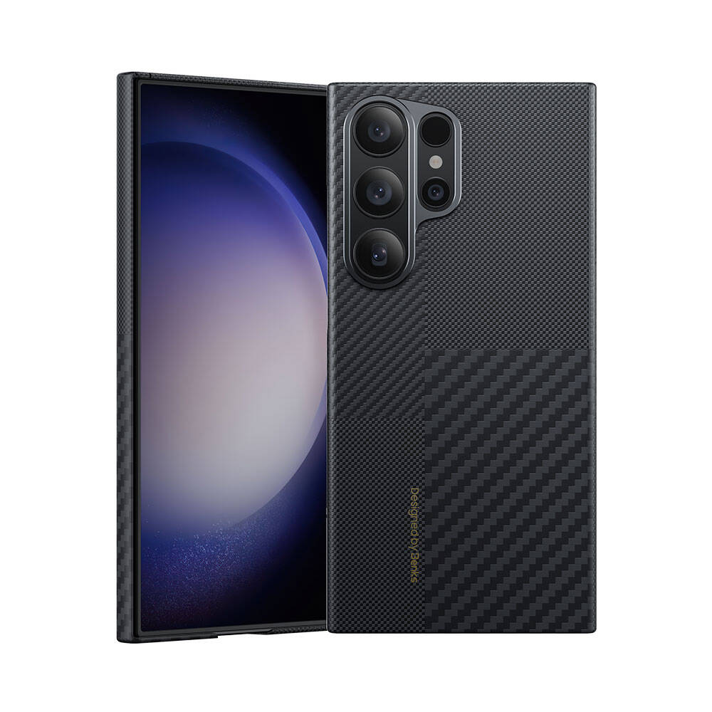 Benks Montage ArmorAir Galaxy S24 Ultra Magsafe Karbon Fiber Kevlar Kılıf Benks Montage ArmorAir Galaxy S24 Ultra Magsafe Karbon Fiber Kevlar Kılıf